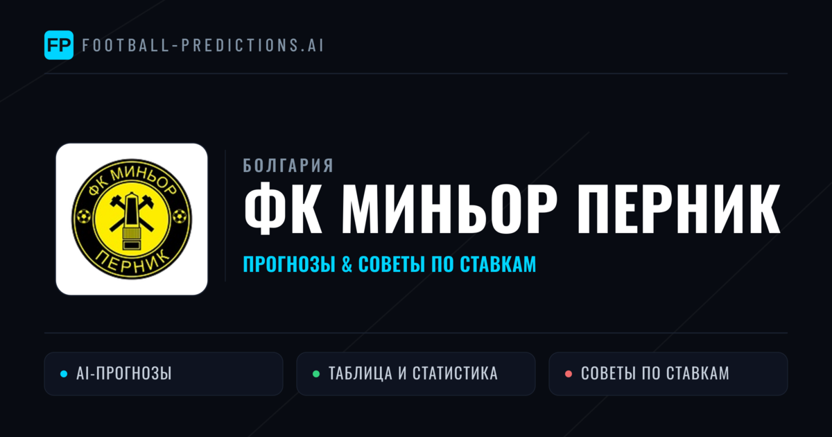 ФК Миньор Перник прогнозы и статистика