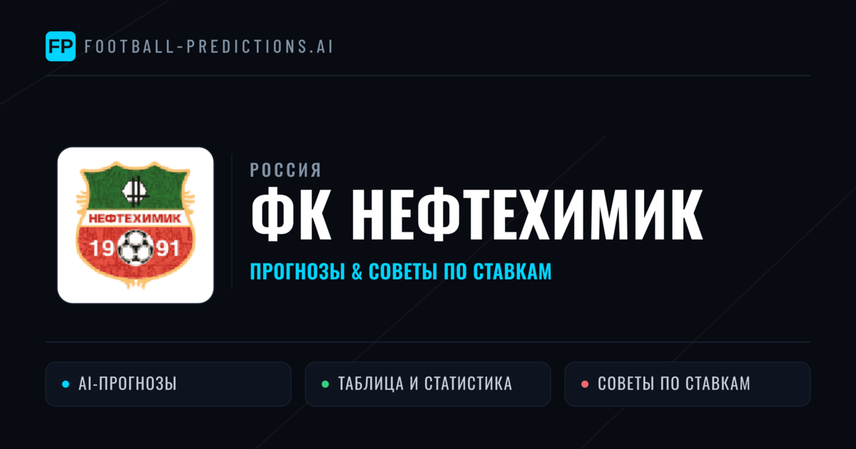 ФК Нефтехимик прогнозы и статистика