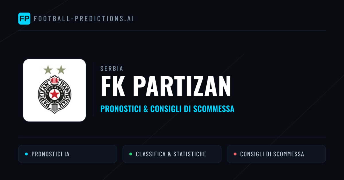 Pronostici e Statistiche FK Partizan