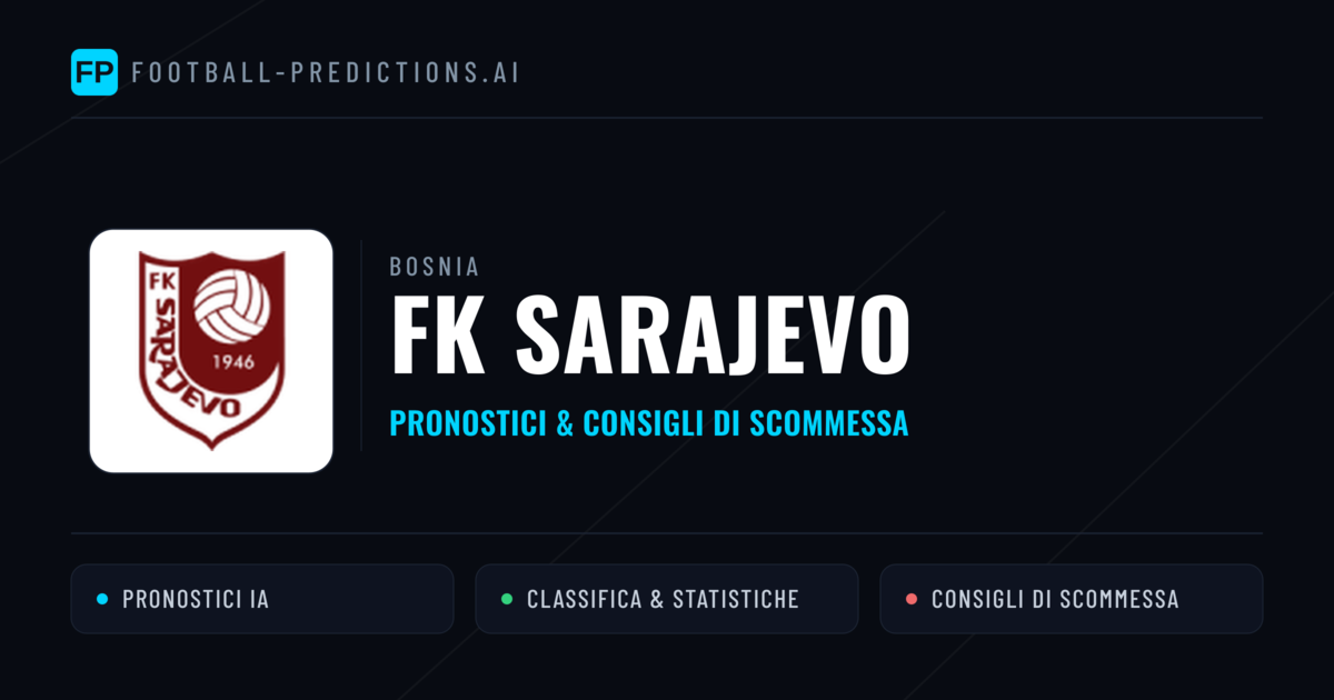 Pronostici e Statistiche FK Sarajevo