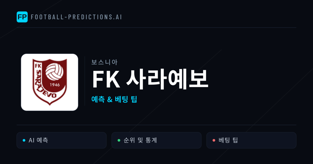 FK 사라예보 축구 예측 & 통계