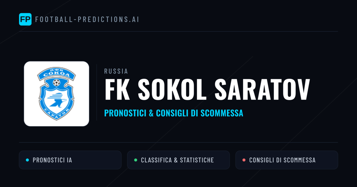 Pronostici e Statistiche FK Sokol Saratov