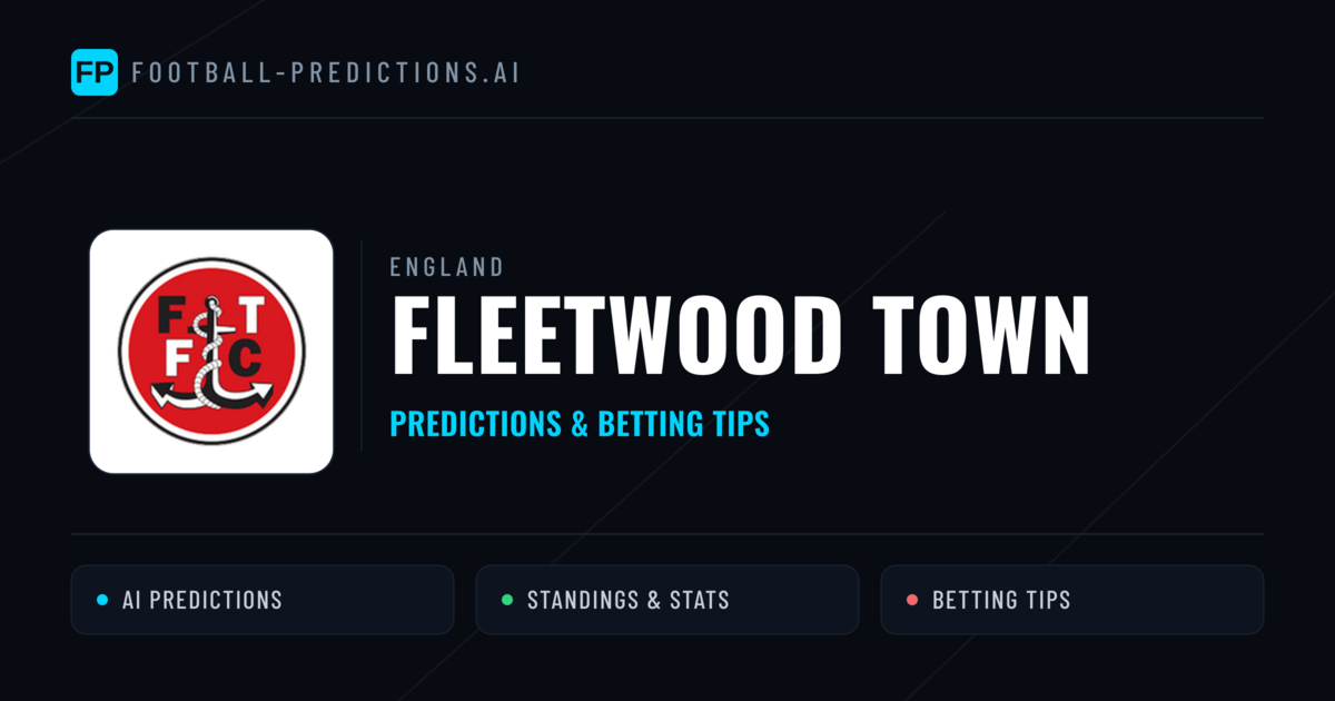 Fleetwood Town Predictions & Stats