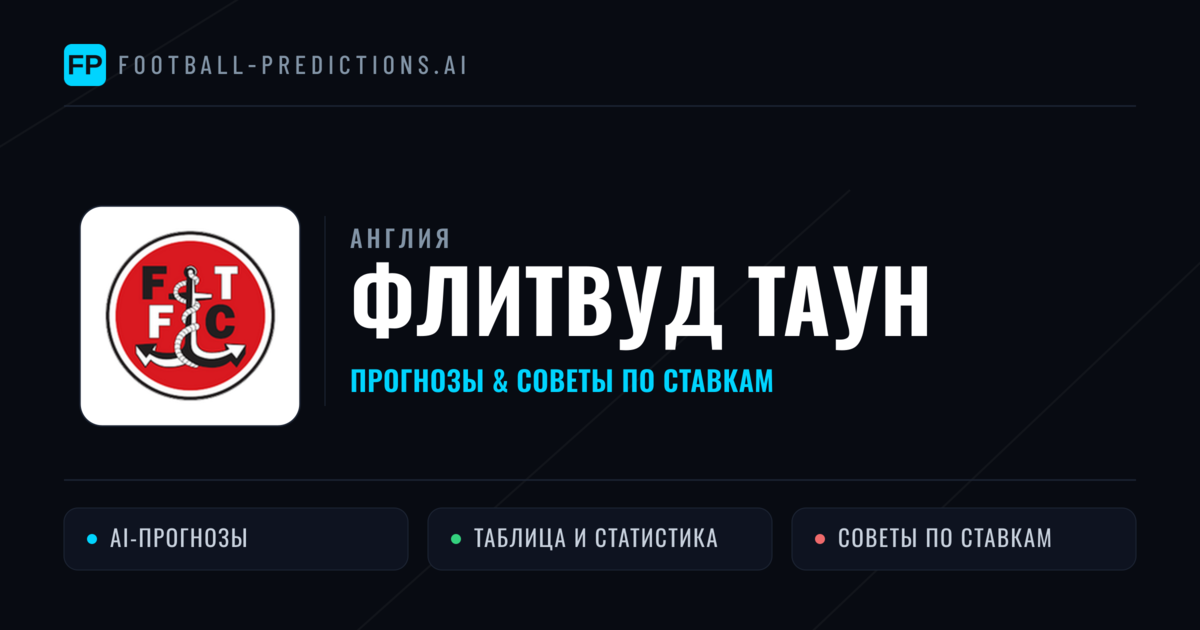 Флитвуд Таун прогнозы и статистика