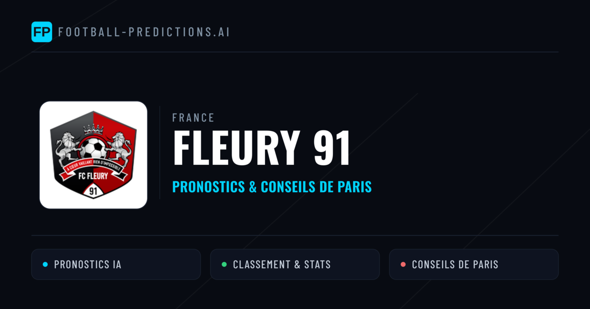Fleury 91 Pronostics & Statistiques