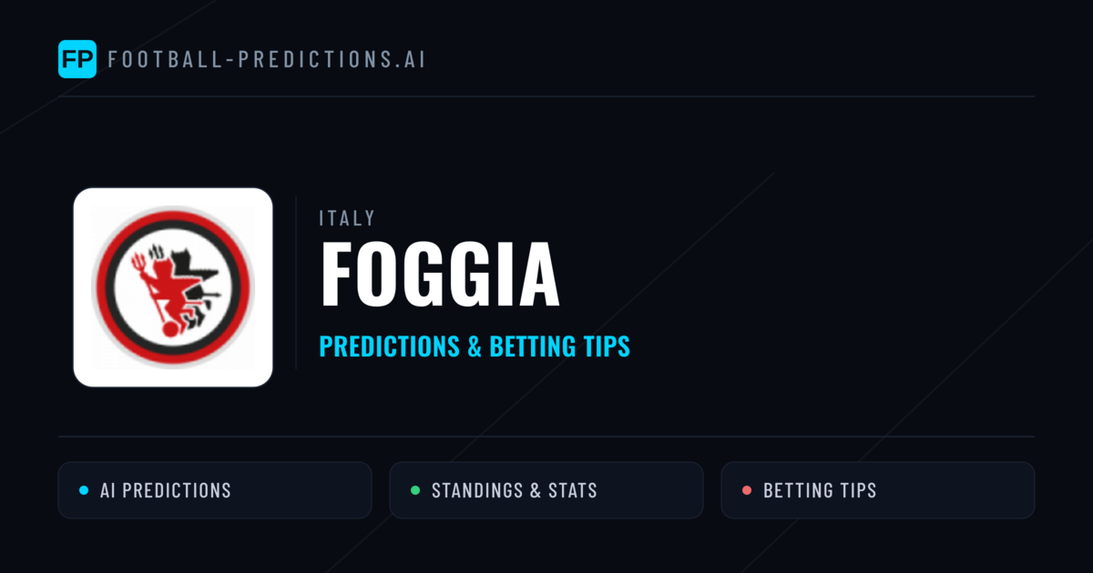 Foggia Predictions & Stats