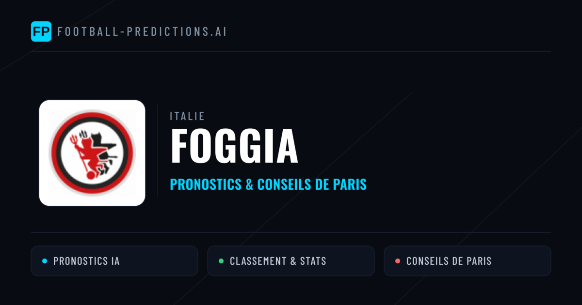 Foggia Pronostics & Statistiques