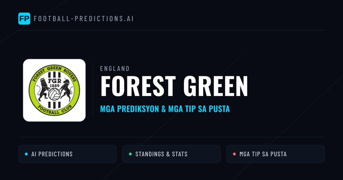 Forest Green Predictions & Stats