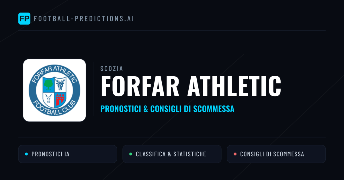 Pronostici e Statistiche Forfar Athletic