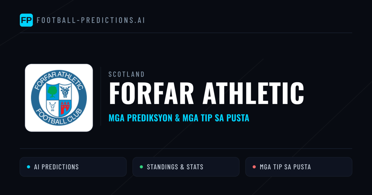 Forfar Athletic Predictions & Stats