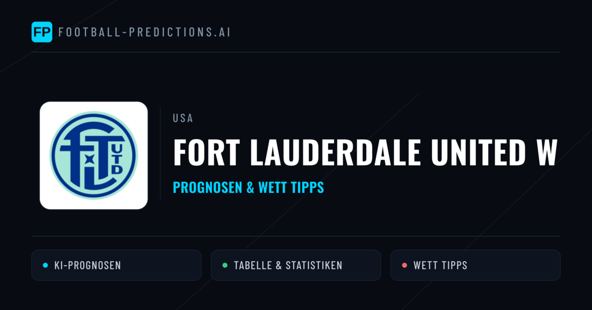 Fort Lauderdale United W Prognosen & Statistiken