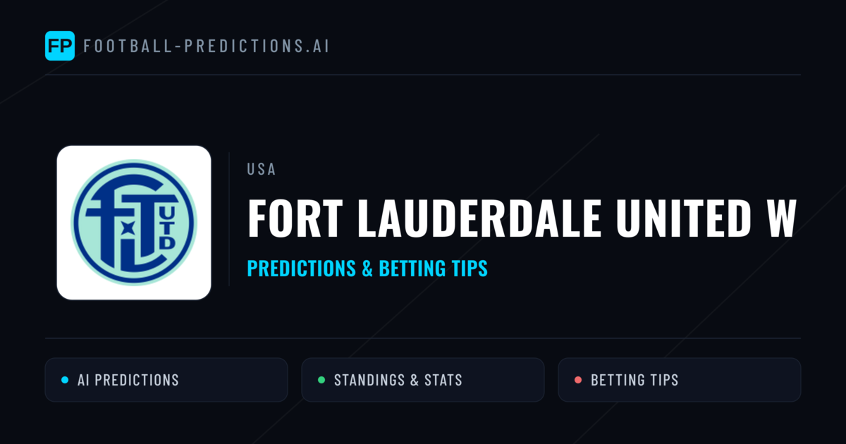 Fort Lauderdale United W Predictions & Stats