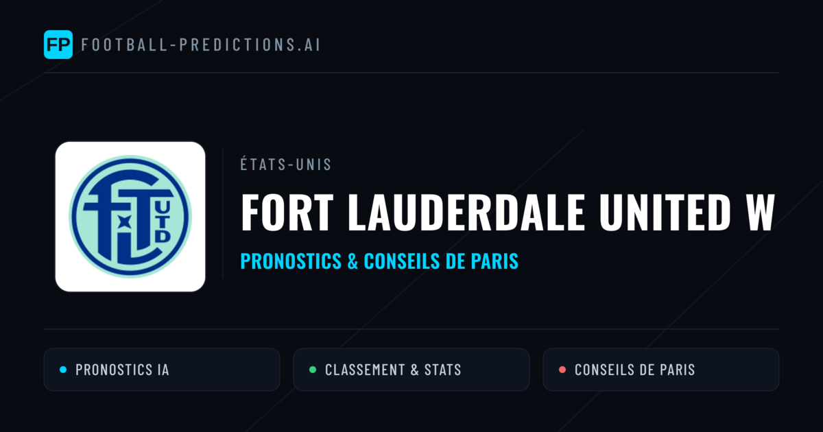 Fort Lauderdale United W Pronostics & Statistiques