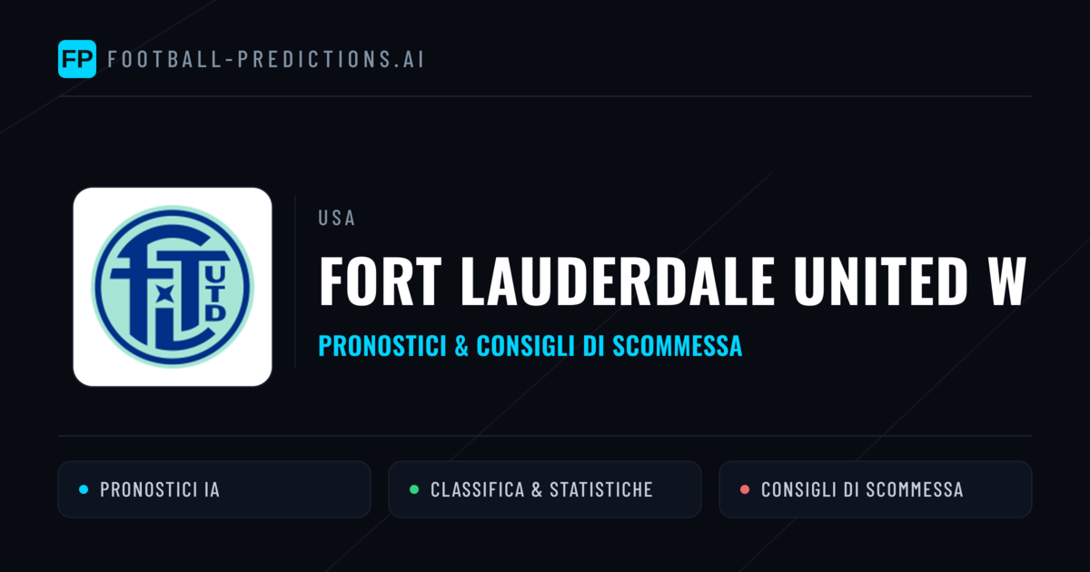 Pronostici e Statistiche Fort Lauderdale United W