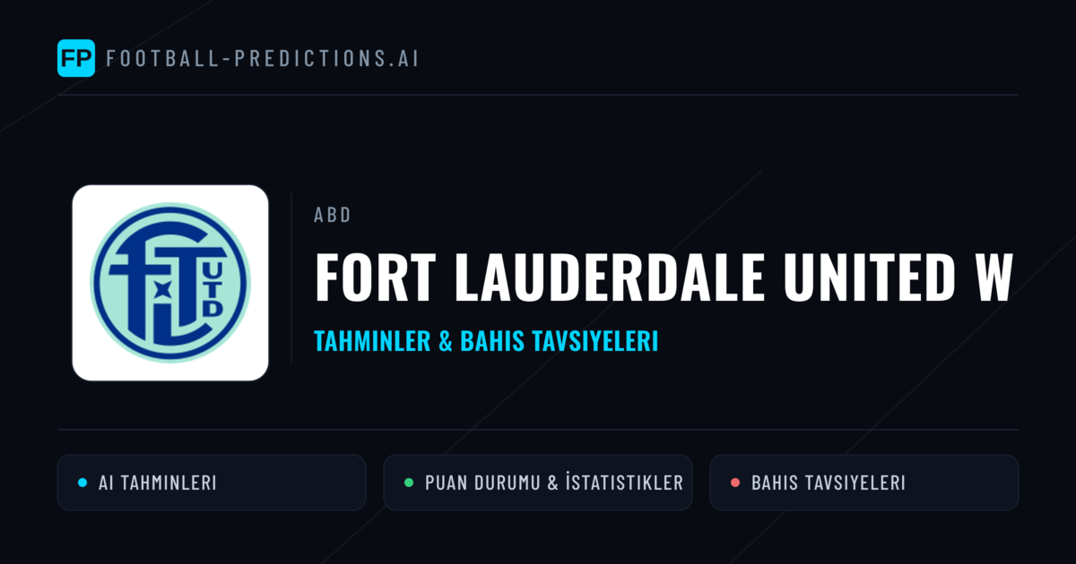 Fort Lauderdale United W Tahminleri & İstatistikler