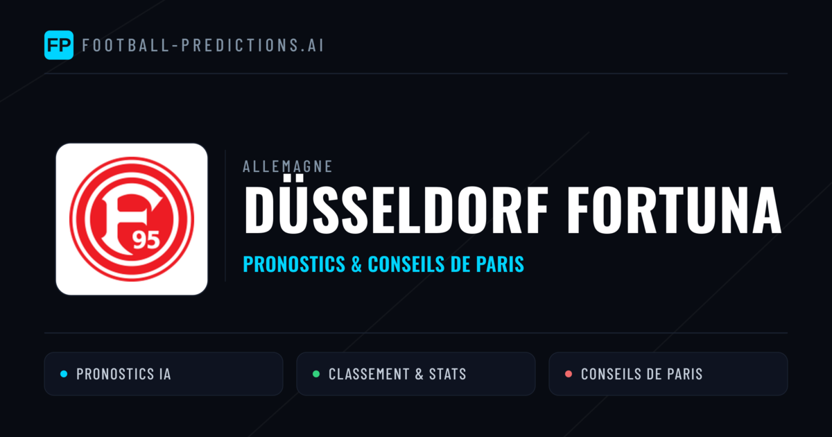 Düsseldorf Fortuna Pronostics & Statistiques