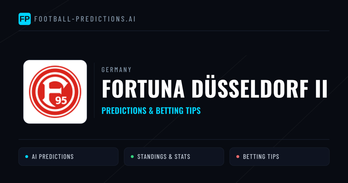 Fortuna Düsseldorf II Predictions & Stats