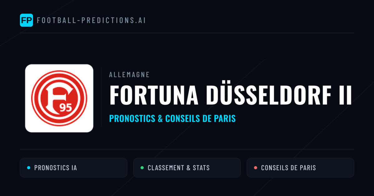 Fortuna Düsseldorf II Pronostics & Statistiques