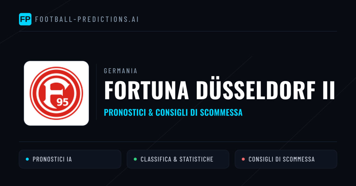 Pronostici e Statistiche Fortuna Düsseldorf II