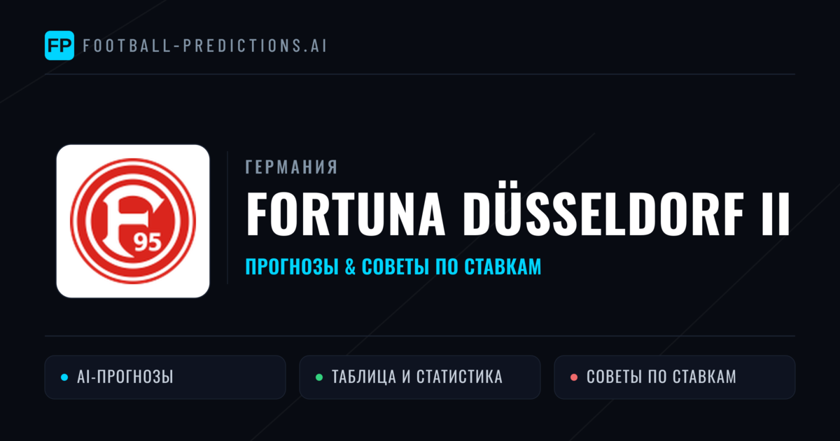Fortuna Düsseldorf II прогнозы и статистика