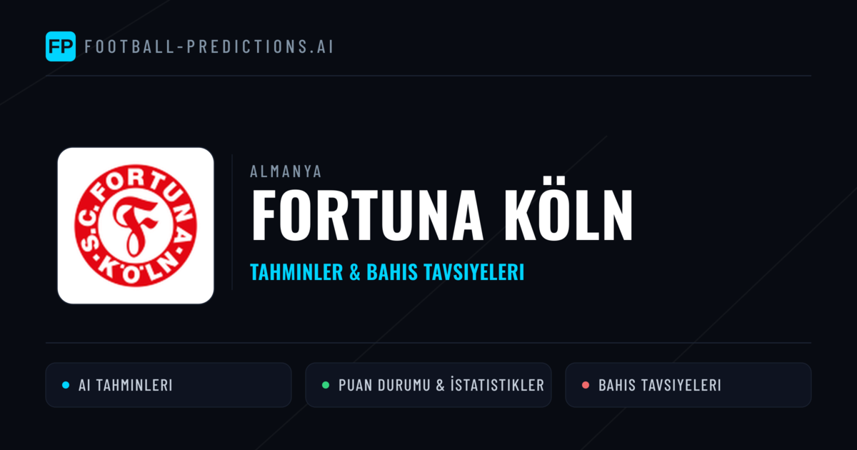 Fortuna Köln Tahminleri & İstatistikler
