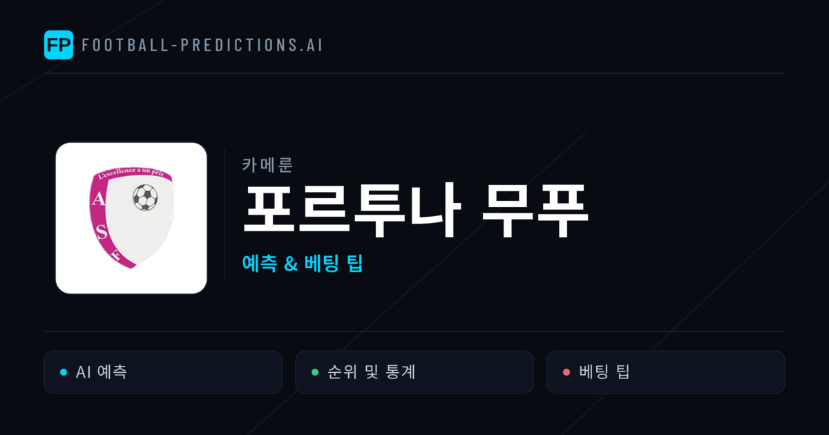 포르투나 무푸 축구 예측 & 통계