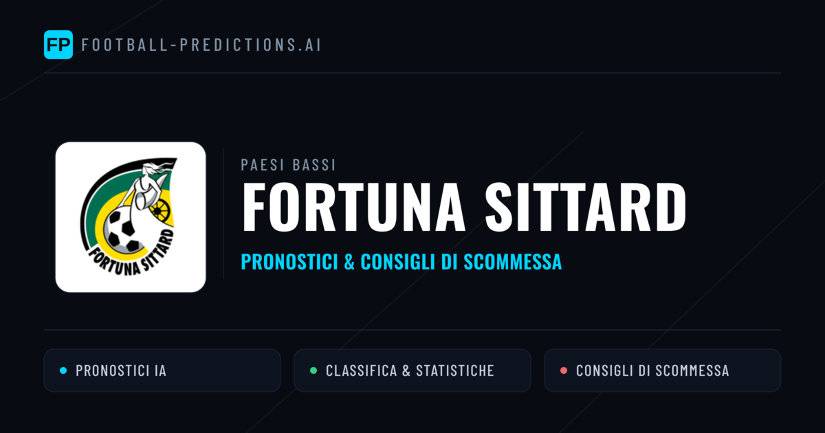 Pronostici e Statistiche Fortuna Sittard