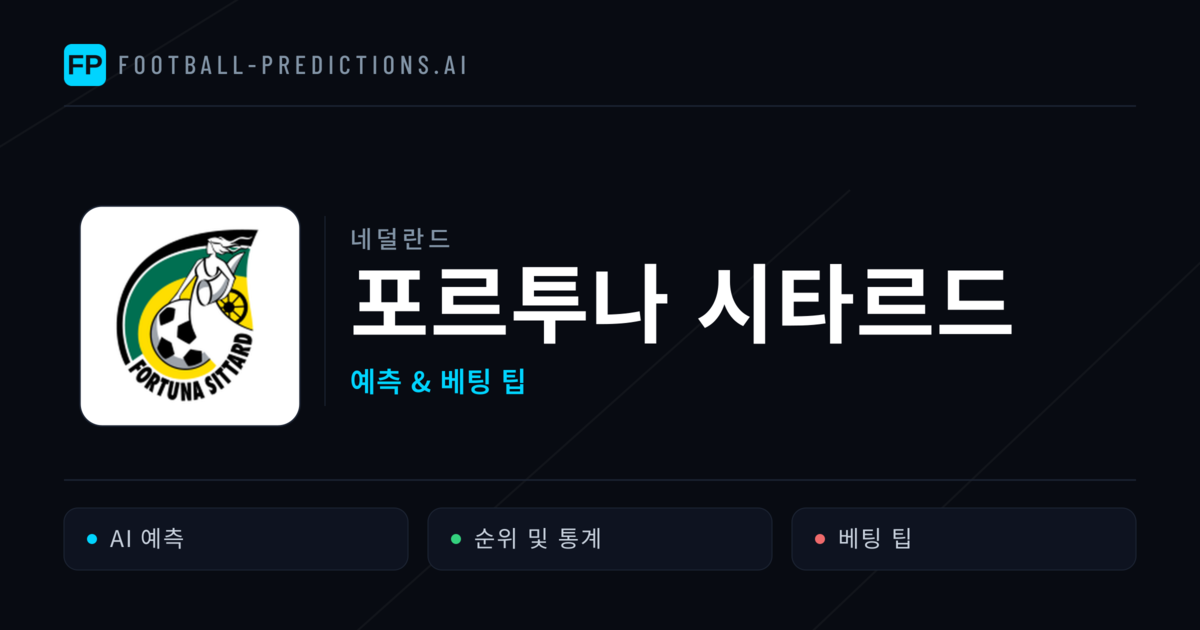 포르투나 시타르드 축구 예측 & 통계