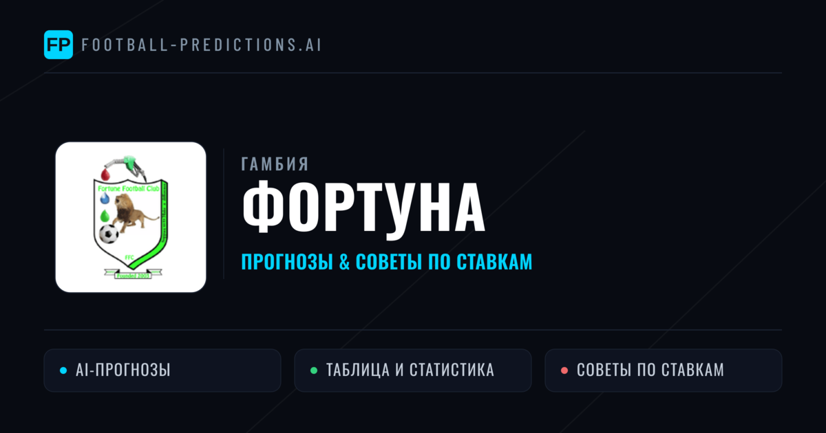 Фортуна прогнозы и статистика