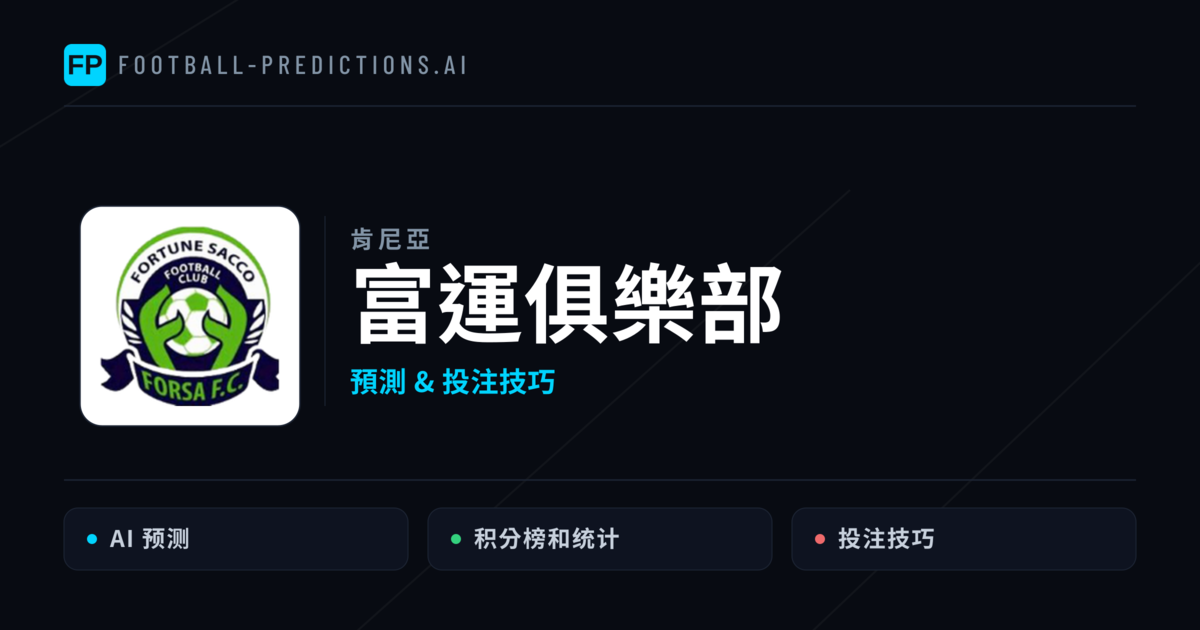 富運俱樂部 運彩分析｜足球預測與數據