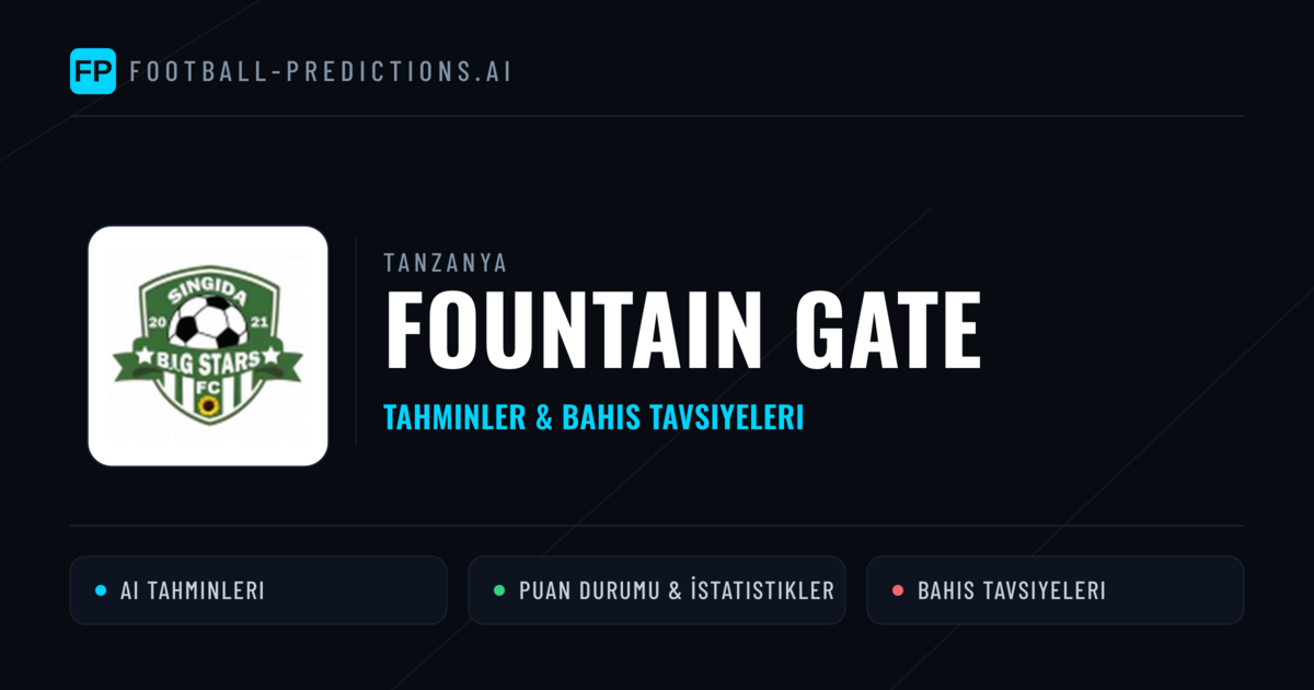 Fountain Gate Tahminleri & İstatistikler