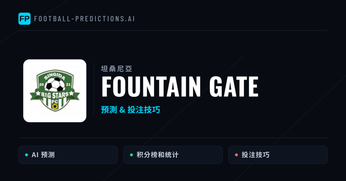 Fountain Gate 運彩分析|足球預測與數據