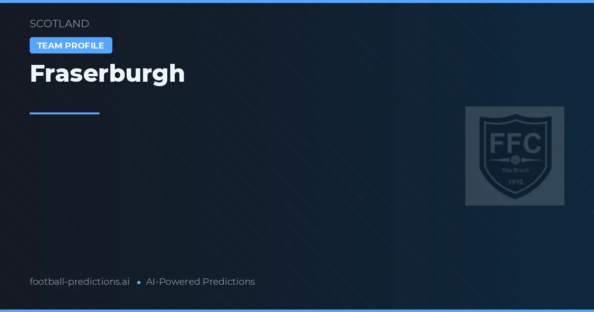 Fraserburgh Prognosen & Statistiken