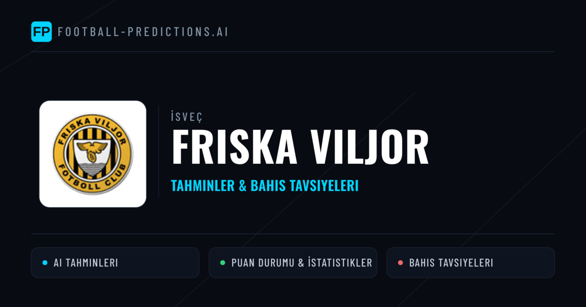 Friska Viljor Tahminleri & İstatistikler