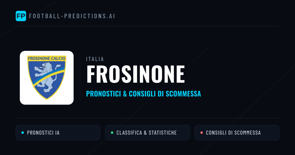 Pronostici e Statistiche Frosinone