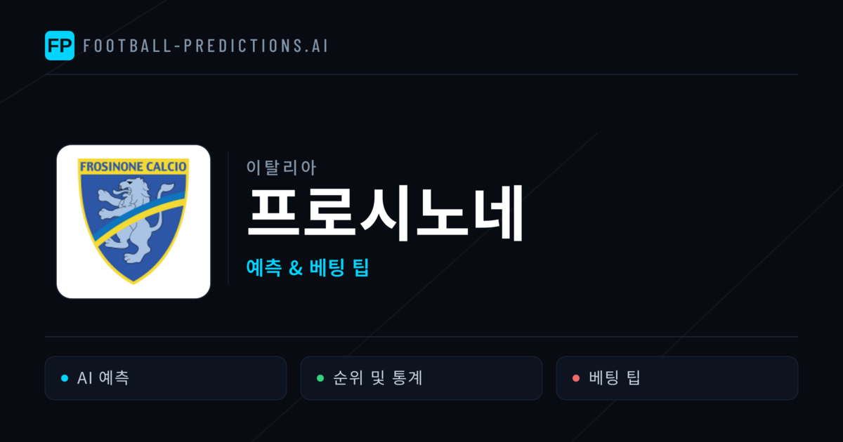 프로시노네 축구 예측 & 통계