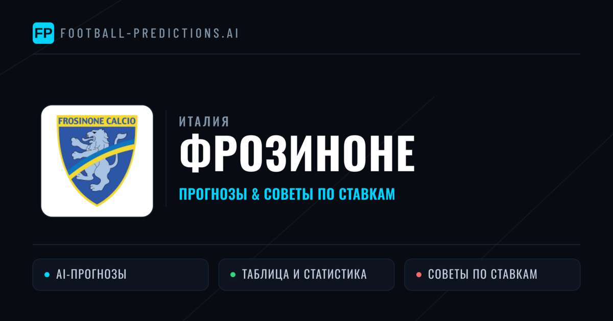 Фрозиноне прогнозы и статистика