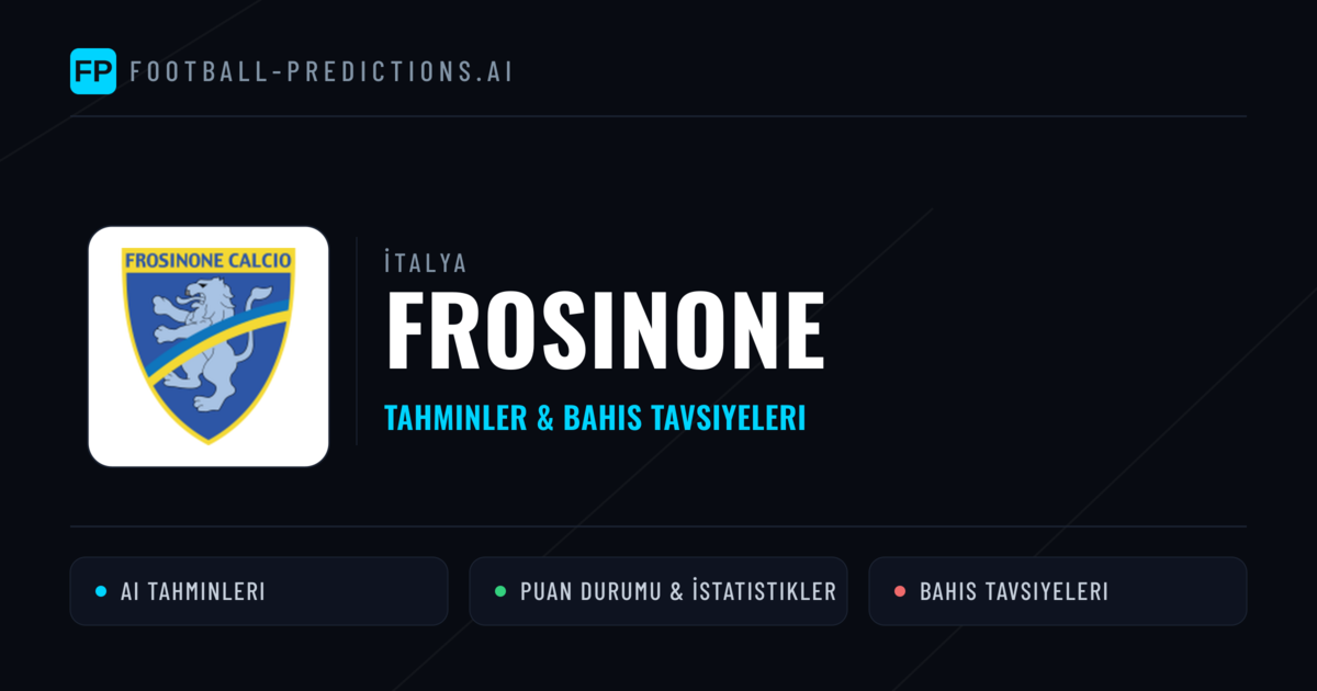Frosinone Tahminleri & İstatistikler