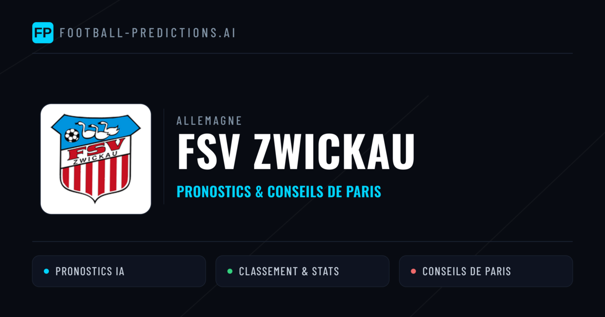 FSV Zwickau Pronostics & Statistiques