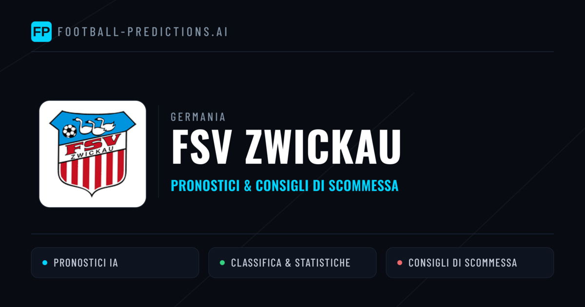 Pronostici e Statistiche FSV Zwickau