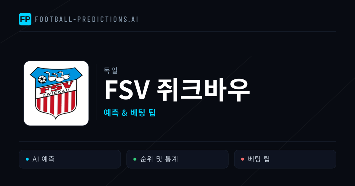 FSV 쥐크바우 축구 예측 & 통계