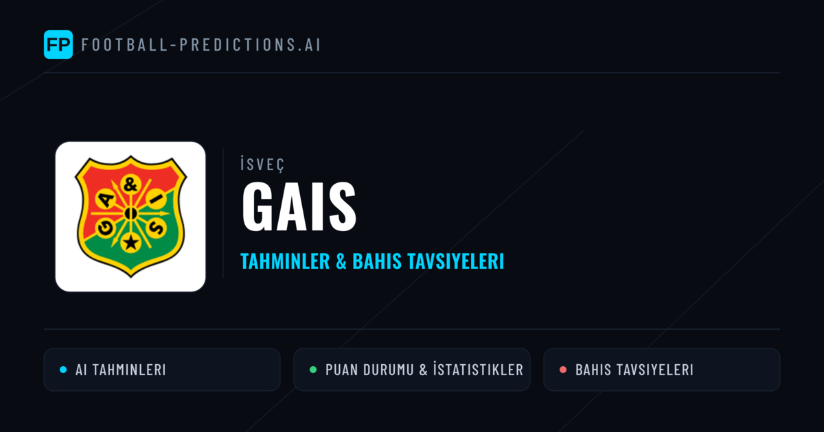 Gais Tahminleri & İstatistikler