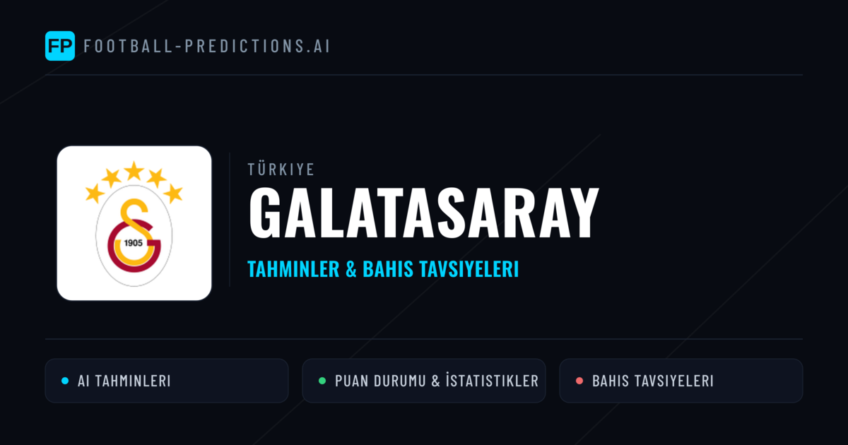 Galatasaray Tahminleri & İstatistikler
