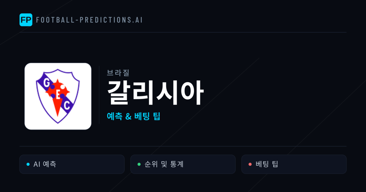 갈리시아 축구 예측 & 통계