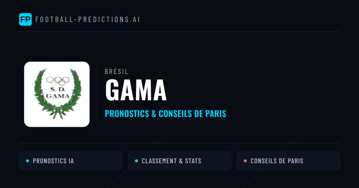 Gama Pronostics & Statistiques