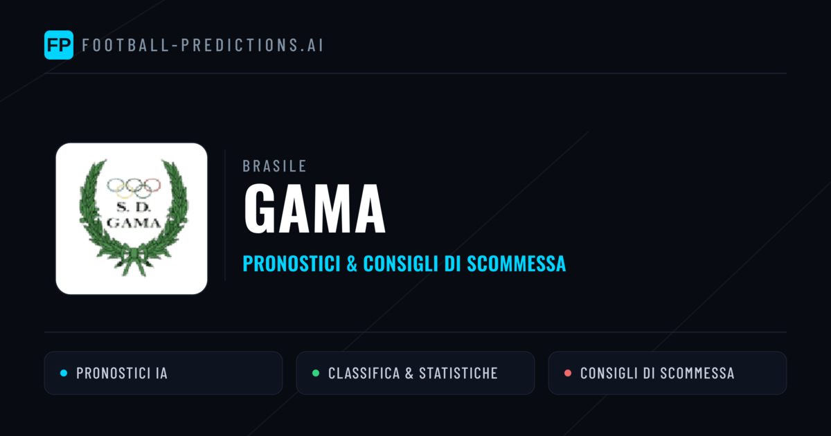 Pronostici e Statistiche Gama
