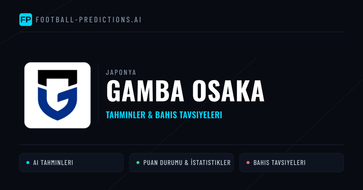 Gamba Osaka Tahminleri & İstatistikler