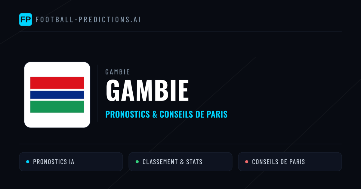 Gambie Pronostics & Statistiques