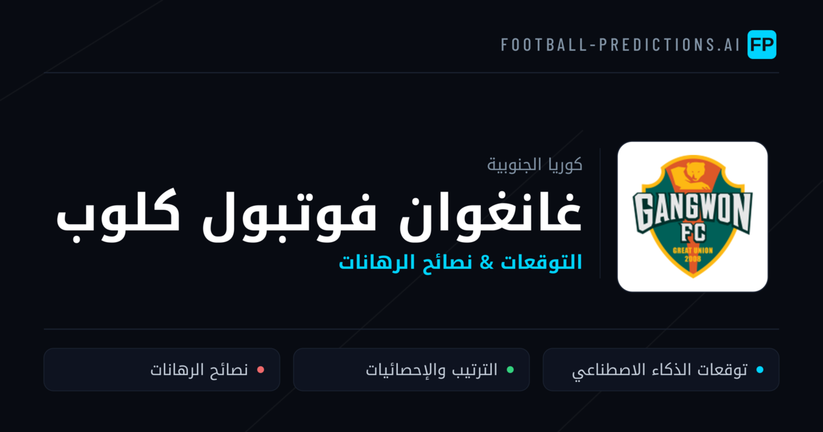 غانغوان فوتبول كلوب توقعات واحصائيات