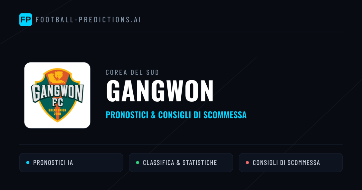 Pronostici e Statistiche Gangwon
